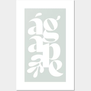 Agape: white Posters and Art